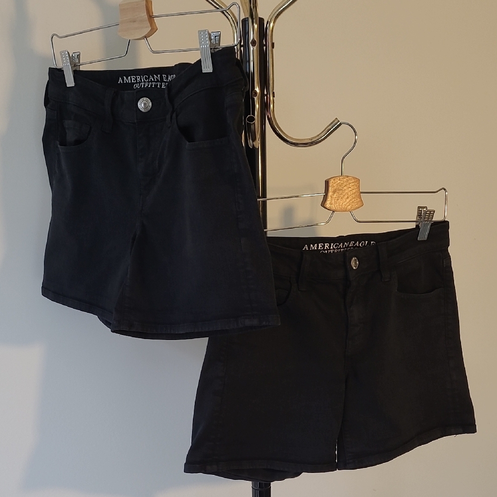 American Eagle Black Denim Shorts